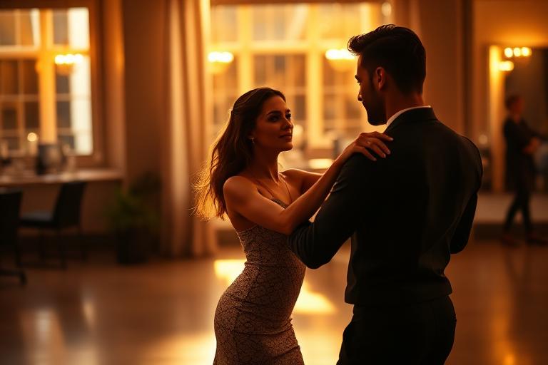 Bachata lesson in progress