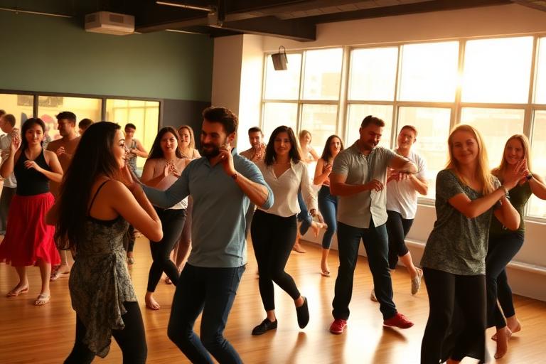 Beginner salsa class with rotating partners